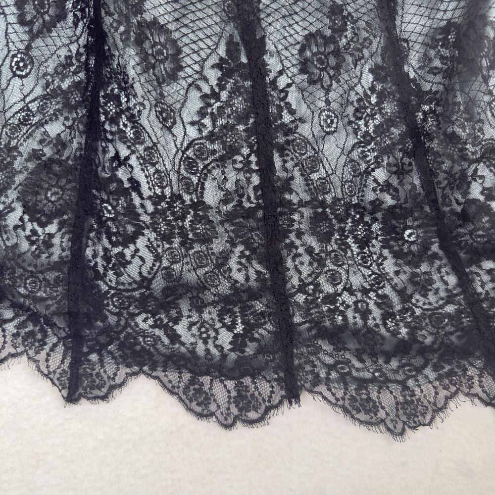 Vintage JESSICA MCCLINTOCK Lace Gown Maxi Dress Puff Sleeve Gothic Formal Sz 2 - Picture 10 of 16